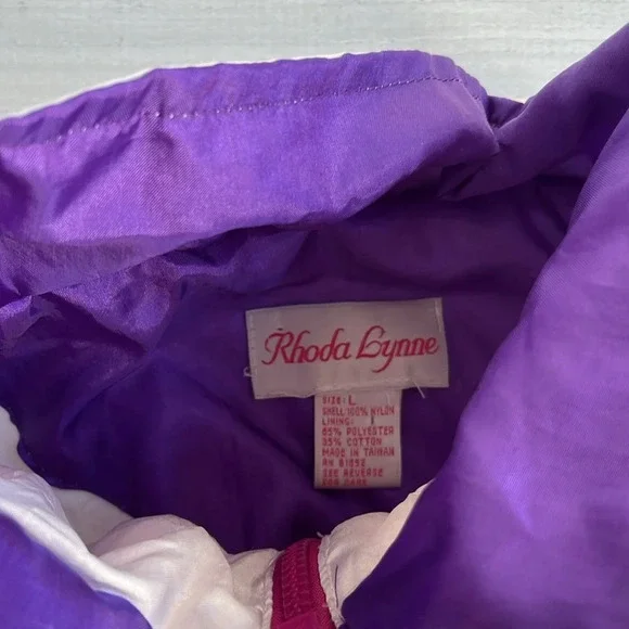 Vintage 80s Rhoda Lynne Windbreaker Jacket L - Picture 8 of 10